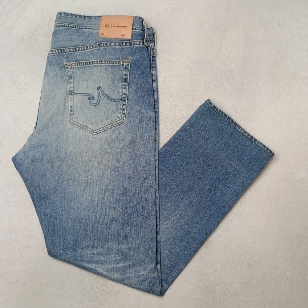AG Adriano Goldschmied Jeans Mens 38x32 Blue Everett Slim Straight Stretch Denim